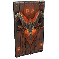 Molten Visage Wood Door