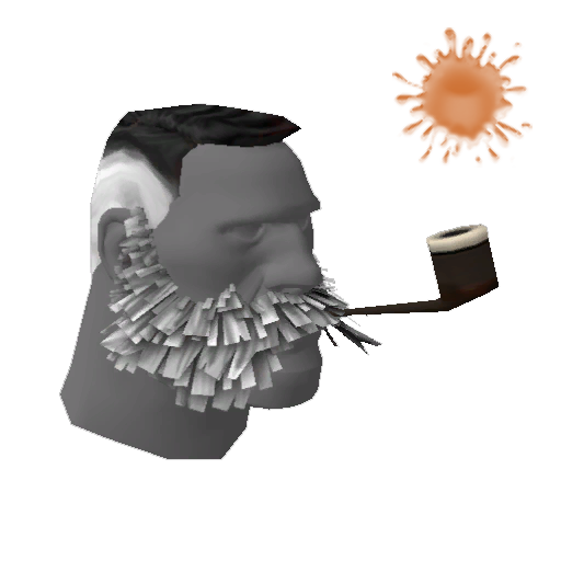 Strange Lord Cockswain's Novelty Mutton Chops and Pipe