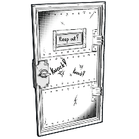 Comics Armored Door