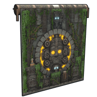 Forbidden Mayan Temple Garage Door