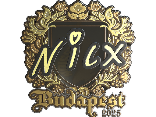 Sticker | nicx (Gold) | Budapest 2025