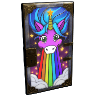 Rainbow Pony Metal Door